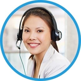 Female patient support representative icon